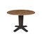 International Concepts 42 in. Solid Wood Round Drop Leaf Pedestal Table with 4 Dining Chairs in Hickory/Washed Coal K45-42DPT-23B-C617-4 - alternate 2